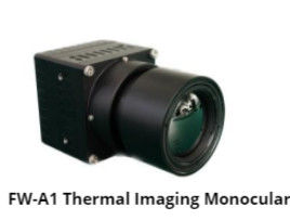 FW-A1 Monocular de imágenes térmicas con distancia de detección de 500 - 2000 m 4-8 horas Batería reemplazable y ≤50 mK NETD para uso en todo tiempo